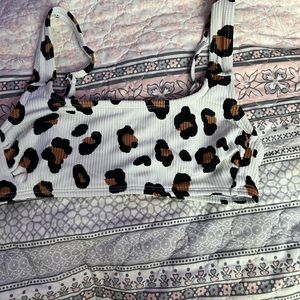 cheetah print swimsuit top